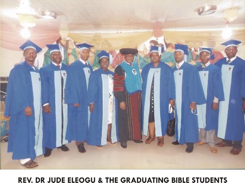Rev. Jude and the graduating bible students